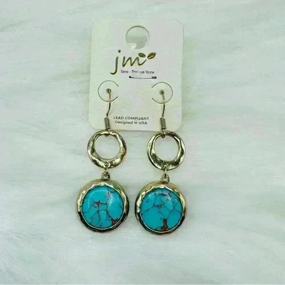 Jewelry - Blue Marble Statement Earrings